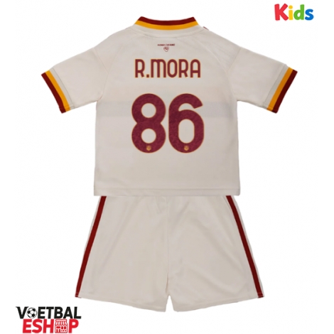AS Roma Rodrigo Mora #86 Uit tenue Kids 2026-27 Korte Mouw (+ Korte broeken)