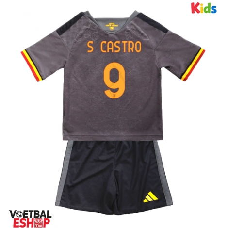 AS Roma Santiago Castro #9 Derde tenue Kids 2026-27 Korte Mouw (+ Korte broeken)