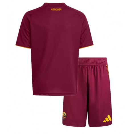 AS Roma Thuis tenue Kids 2025-26 Korte Mouw (+ Korte broeken)