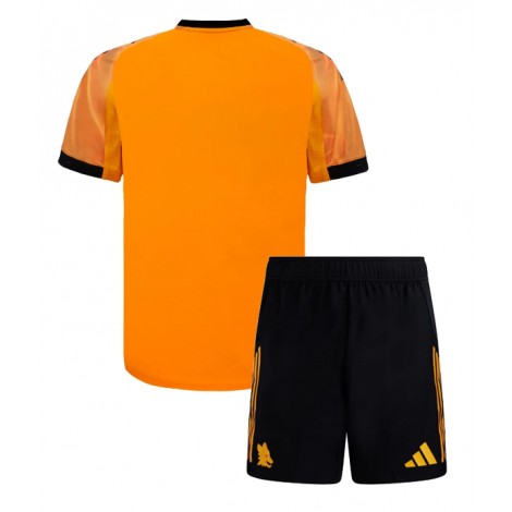 AS Roma Uit tenue Kids 2025-26 Korte Mouw (+ Korte broeken)