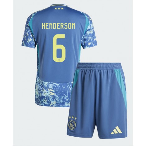 Ajax Jordan Henderson #6 Uit tenue Kids 2024-25 Korte Mouw (+ Korte broeken)
