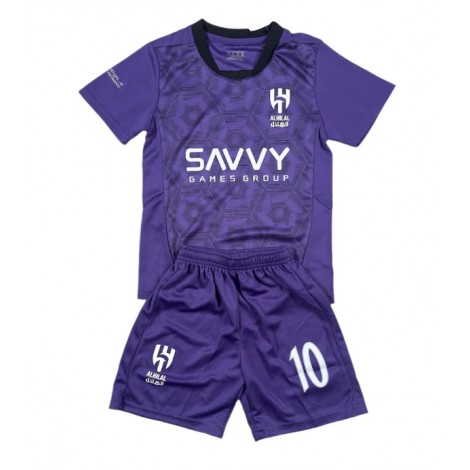 Al-Hilal Neymar Jr #10 Derde tenue Kids 2024-25 Korte Mouw (+ Korte broeken)