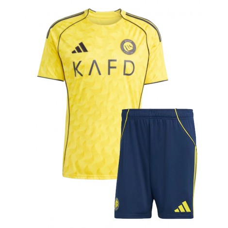 Al-Nassr Cristiano Ronaldo #7 Thuis tenue Kids 2025-26 Korte Mouw (+ Korte broeken)