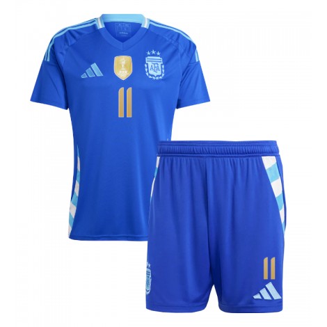 Argentinië Angel Di Maria #11 Uit tenue Kids Copa America 2024 Korte Mouw (+ Korte broeken)