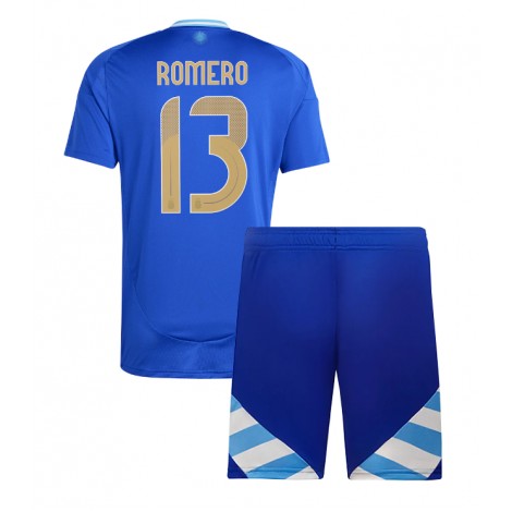 Argentinië Cristian Romero #13 Uit tenue Kids Copa America 2024 Korte Mouw (+ Korte broeken)