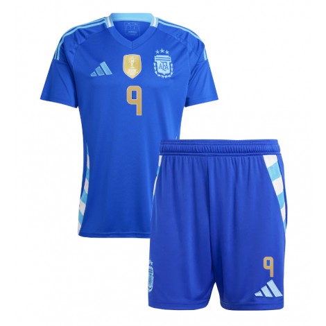 Argentinië Julian Alvarez #9 Uit tenue Kids Copa America 2024 Korte Mouw (+ Korte broeken)