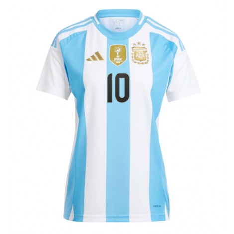 Argentinië Lionel Messi #10 Thuis tenue Dames Copa America 2024 Korte Mouw
