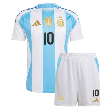 Argentinië Lionel Messi #10 Thuis tenue Kids Copa America 2024 Korte Mouw (+ Korte broeken)