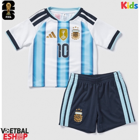 Argentinië Lionel Messi #10 Thuis tenue Kids WK 2026 Korte Mouw (+ Korte broeken)
