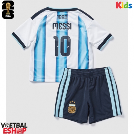 Argentinië Lionel Messi #10 Thuis tenue Kids WK 2026 Korte Mouw (+ Korte broeken)
