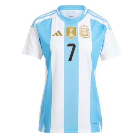 Argentinië Rodrigo De Paul #7 Thuis tenue Dames Copa America 2024 Korte Mouw