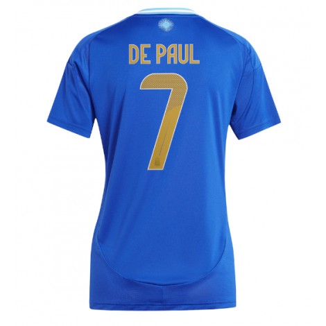 Argentinië Rodrigo De Paul #7 Uit tenue Dames Copa America 2024 Korte Mouw