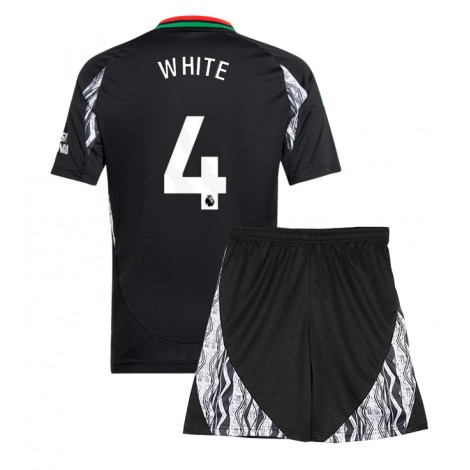 Arsenal Ben White #4 Uit tenue Kids 2024-25 Korte Mouw (+ Korte broeken)