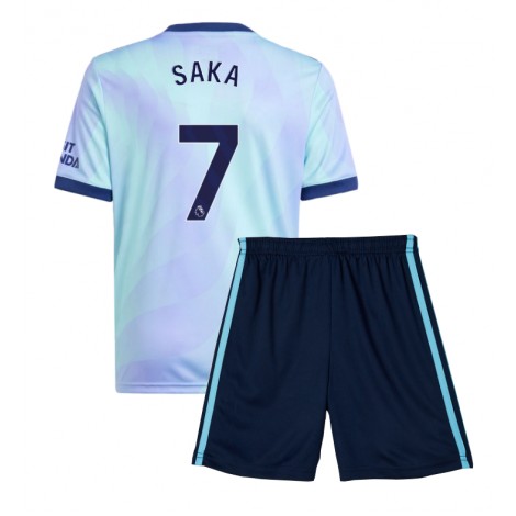 Arsenal Bukayo Saka #7 Derde tenue Kids 2024-25 Korte Mouw (+ Korte broeken)