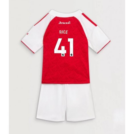 Arsenal Declan Rice #41 Thuis tenue Kids 2025-26 Korte Mouw (+ Korte broeken)