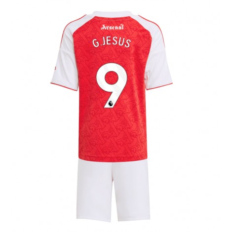 Arsenal Gabriel Jesus #9 Thuis tenue Kids 2025-26 Korte Mouw (+ Korte broeken)