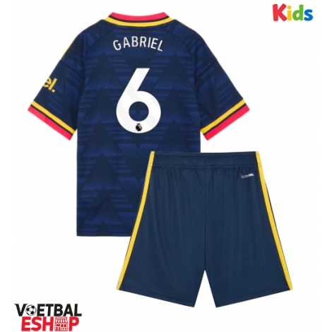 Arsenal Gabriel Magalhaes #6 Uit tenue Kids 2026-27 Korte Mouw (+ Korte broeken)
