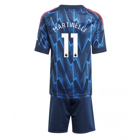 Arsenal Gabriel Martinelli #11 Uit tenue Kids 2025-26 Korte Mouw (+ Korte broeken)