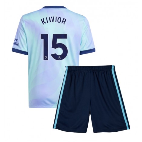 Arsenal Jakub Kiwior #15 Derde tenue Kids 2024-25 Korte Mouw (+ Korte broeken)