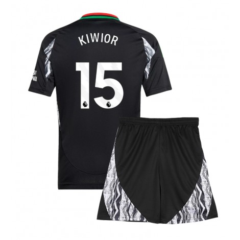 Arsenal Jakub Kiwior #15 Uit tenue Kids 2024-25 Korte Mouw (+ Korte broeken)