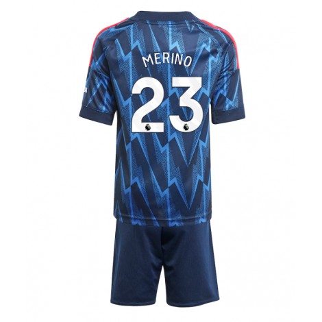 Arsenal Mikel Merino #23 Uit tenue Kids 2025-26 Korte Mouw (+ Korte broeken)
