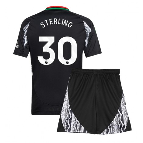 Arsenal Raheem Sterling #30 Uit tenue Kids 2024-25 Korte Mouw (+ Korte broeken)