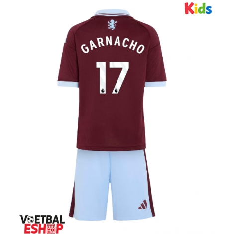 Aston Villa Alejandro Garnacho #17 Thuis tenue Kids 2026-27 Korte Mouw (+ Korte broeken)