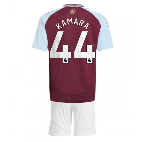 Aston Villa Boubacar Kamara #44 Thuis tenue Kids 2024-25 Korte Mouw (+ Korte broeken)