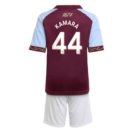Aston Villa Boubacar Kamara #44 Thuis tenue Kids 2025-26 Korte Mouw (+ Korte broeken)