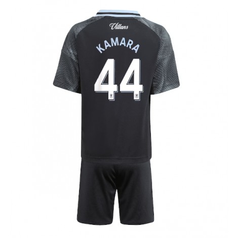 Aston Villa Boubacar Kamara #44 Uit tenue Kids 2025-26 Korte Mouw (+ Korte broeken)