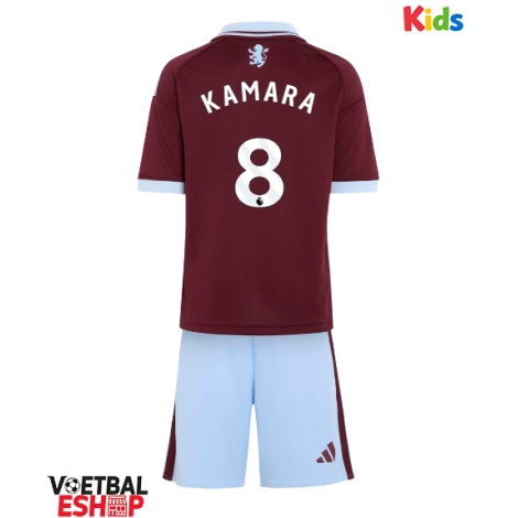 Aston Villa Boubacar Kamara #8 Thuis tenue Kids 2026-27 Korte Mouw (+ Korte broeken)