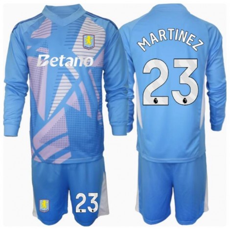 Aston Villa Emiliano Martinez #23 Keeper Derde tenue Kids 2024-25 Lange Mouw (+ Korte broeken)