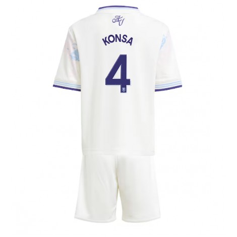 Aston Villa Ezri Konsa #4 Derde tenue Kids 2025-26 Korte Mouw (+ Korte broeken)