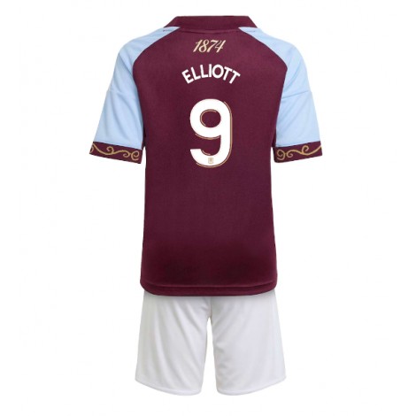 Aston Villa Harvey Elliott #9 Thuis tenue Kids 2025-26 Korte Mouw (+ Korte broeken)