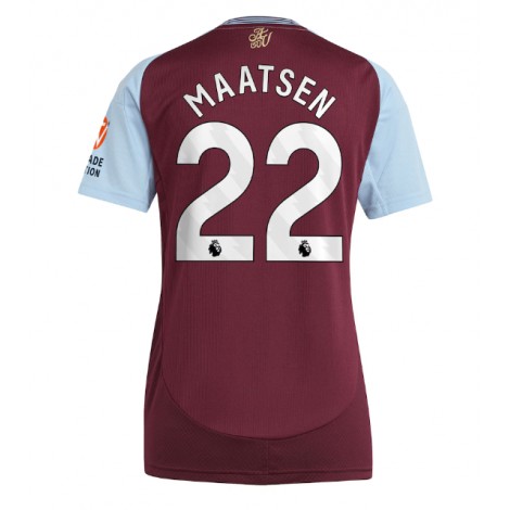 Aston Villa Ian Maatsen #22 Thuis tenue Dames 2024-25 Korte Mouw Aston Villa Ian Maatsen #22 Thuis tenue Dames 2024-25 Korte Mouw