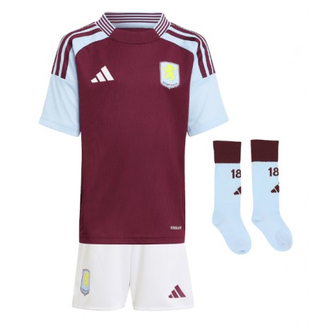 Aston Villa Ian Maatsen #22 Thuis tenue Kids 2024-25 Korte Mouw (+ Korte broeken)