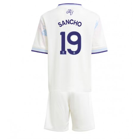 Aston Villa Jadon Sancho #19 Derde tenue Kids 2025-26 Korte Mouw (+ Korte broeken)