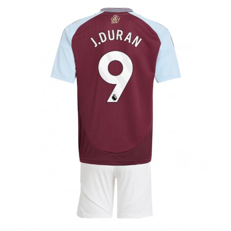Aston Villa Jhon Duran #9 Thuis tenue Kids 2024-25 Korte Mouw (+ Korte broeken)