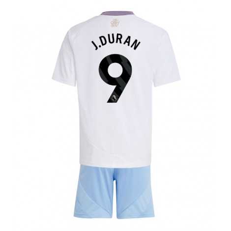 Aston Villa Jhon Duran #9 Uit tenue Kids 2024-25 Korte Mouw (+ Korte broeken)