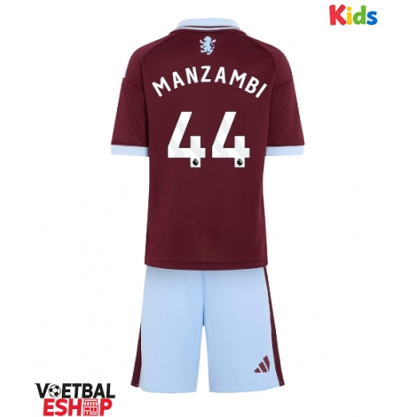 Aston Villa Johan Manzambi #44 Thuis tenue Kids 2026-27 Korte Mouw (+ Korte broeken)