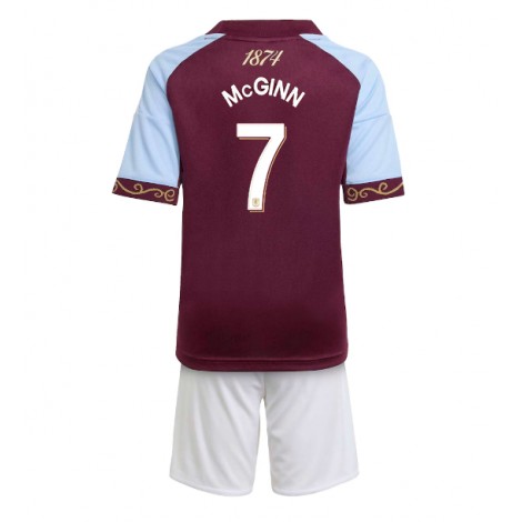 Aston Villa John McGinn #7 Thuis tenue Kids 2025-26 Korte Mouw (+ Korte broeken)