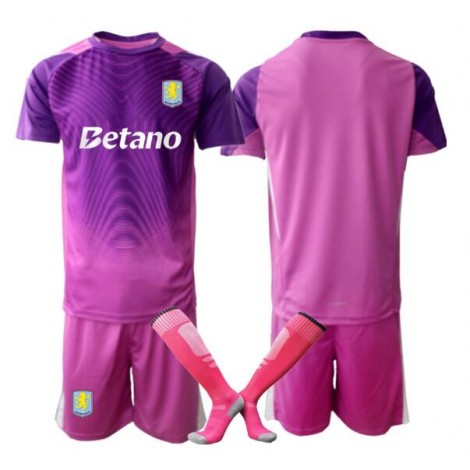 Aston Villa Keeper Derde tenue Kids 2025-26 Korte Mouw (+ Korte broeken)
