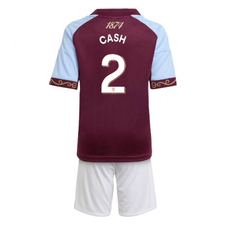 Aston Villa Matty Cash #2 Thuis tenue Kids 2025-26 Korte Mouw (+ Korte broeken)