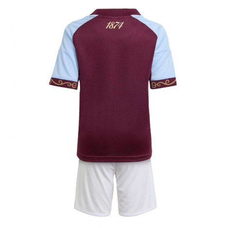 Aston Villa Thuis tenue Kids 2025-26 Korte Mouw (+ Korte broeken)