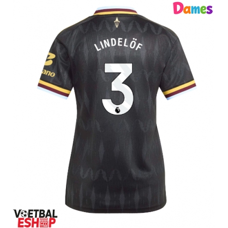 Aston Villa Victor Lindelof #3 Uit tenue Dames 2026-27 Korte Mouw
