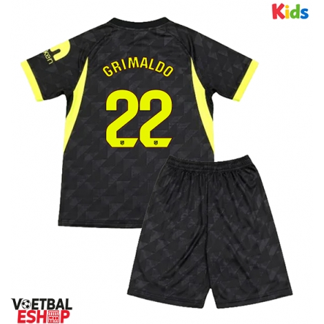 Atletico Madrid Alejandro Grimaldo #22 Uit tenue Kids 2026-27 Korte Mouw (+ Korte broeken)