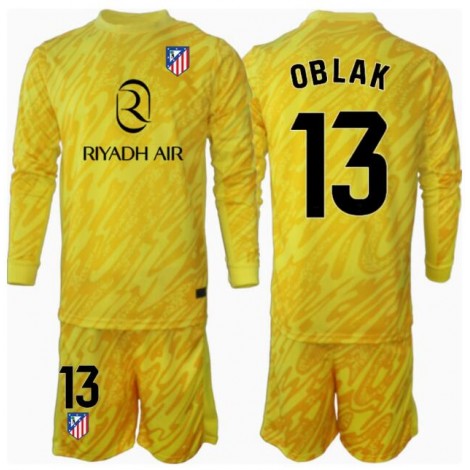 Atletico Madrid Jan Oblak #13 Keeper Derde tenue Kids 2024-25 Lange Mouw (+ Korte broeken)