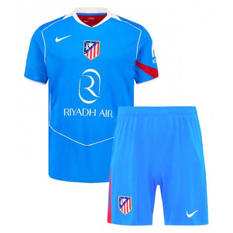 Atletico Madrid Johnny Cardoso #5 Derde tenue Kids 2025-26 Korte Mouw (+ Korte broeken)