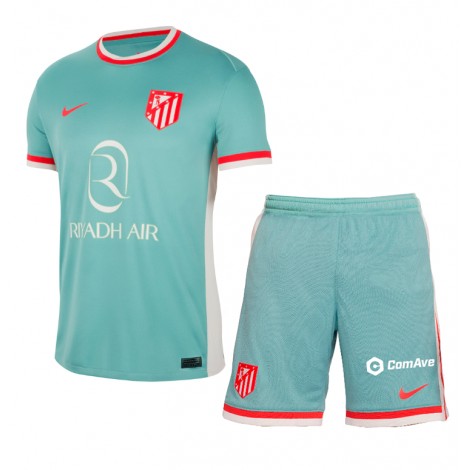 Atletico Madrid Julian Alvarez #19 Uit tenue Kids 2024-25 Korte Mouw (+ Korte broeken)