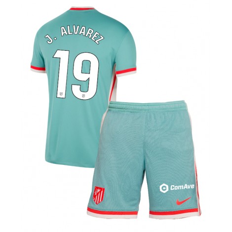 Atletico Madrid Julian Alvarez #19 Uit tenue Kids 2024-25 Korte Mouw (+ Korte broeken)